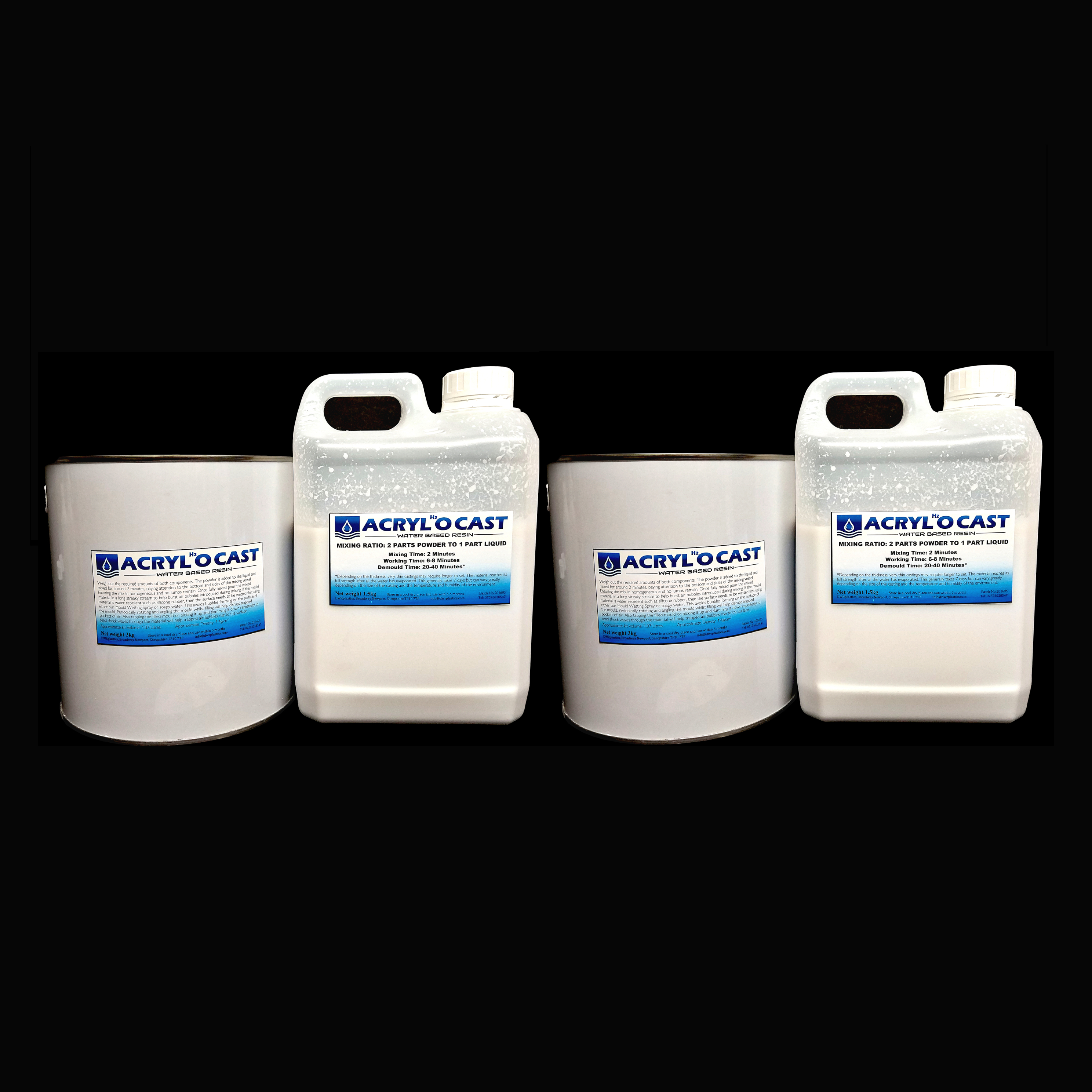 Acrylocast Water Based Acrylic Resin 9kg kit